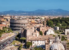 Samolepka flie 200 x 144, 72183112 - Ariel view of Rome: including the Colosseum and Roman Forum..