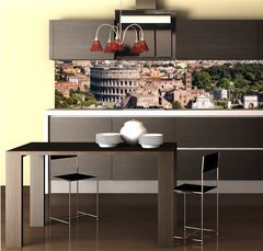Fototapeta do kuchyn flie 260 x 60, 72183112 - Ariel view of Rome: including the Colosseum and Roman Forum..