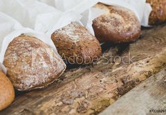 Samolepka flie 145 x 100, 72205297 - Delicious bread on the table