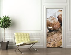Samolepka na dvee flie 90 x 220, 72205297 - Delicious bread on the table