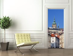 Samolepka na dvee flie 90 x 220  old Prague, 90 x 220 cm