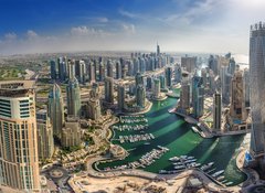 Samolepka flie 100 x 73  DUBAI, UAE  OKTOBER 10: Modern buildings in Dubai Marina, Dubai, 100 x 73 cm