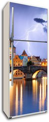 Samolepka na lednici flie 80 x 200  Prague bridge at storm, 80 x 200 cm