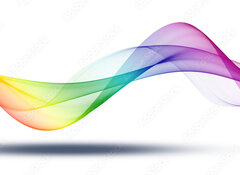 Samolepka flie 100 x 73, 728026049 - Abstract background of bright colorful wavy lines