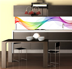 Fototapeta do kuchyně fólie 260 x 60, 728026049 - Abstract background of bright colorful wavy lines