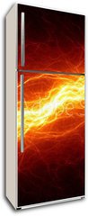 Samolepka na lednici fólie 80 x 200, 72936590 - Abstract hot fire lightning - Abstraktní horký požár blesk