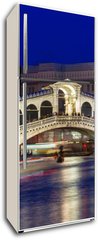 Samolepka na lednici flie 80 x 200  Night view of Rialto bridge and Grand Canal in Venice. Italy, 80 x 200 cm