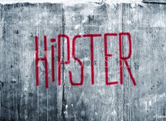 Samolepka flie 100 x 73  Hipster Graffiti on Grunge Concrete Wall, 100 x 73 cm