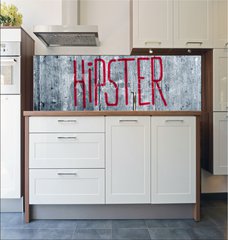 Fototapeta do kuchyn flie 180 x 60  Hipster Graffiti on Grunge Concrete Wall, 180 x 60 cm