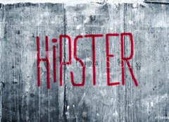 Samolepka flie 200 x 144  Hipster Graffiti on Grunge Concrete Wall, 200 x 144 cm