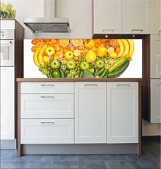 Fototapeta do kuchyn flie 180 x 60  Rainbow heart of fruits and vegetables, 180 x 60 cm