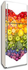 Samolepka na lednici flie 80 x 200, 73421875 - Rainbow heart of fruits and vegetables