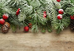 Fototapeta174 x 120  Christmas tree branches background, 174 x 120 cm