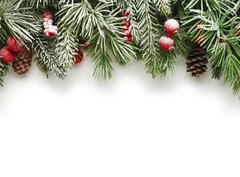 Fototapeta360 x 266  Christmas tree branches background, 360 x 266 cm