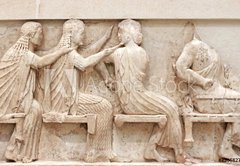 Fototapeta145 x 100  Ancient Greek Temple Frieze detail, Delhpi, Greece, 145 x 100 cm