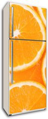 Samolepka na lednici flie 80 x 200  background of orange slices, 80 x 200 cm