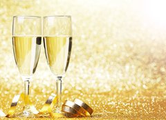 Fototapeta254 x 184  Champagne and bow, 254 x 184 cm