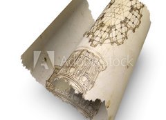Fototapeta240 x 174  Carta pergamena papiro disegni antichi, 240 x 174 cm