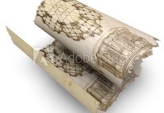 Fototapeta pltno 174 x 120, 74160491 - Carta pergamena papiro disegni antichi