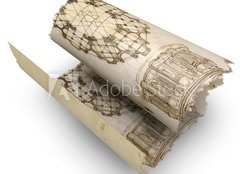 Fototapeta240 x 174  Carta pergamena papiro disegni antichi, 240 x 174 cm