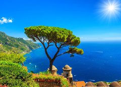 Samolepka flie 200 x 144, 74374074 - Summer landscape and ornamental garden,Ravello,Amalfi,Italy
