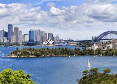 Fototapeta200 x 144  Sy CBD from Taronga 04 Panorama, 200 x 144 cm