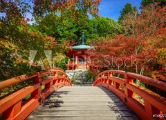 Fototapeta plátno 160 x 116, 74527745 - Daigoji Temple in Autumn, Kyoto, Japan - Chrám Daigoji na podzim, Kyoto, Japonsko