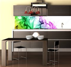 Fototapeta do kuchyn flie 260 x 60  colored smoke, 260 x 60 cm