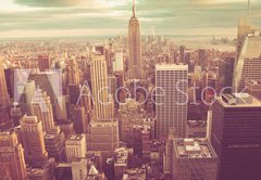 Fototapeta pltno 174 x 120, 74609709 - Manhattan with vintage tone