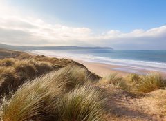 Samolepka flie 100 x 73, 75128584 - Sand Dunes and Woolacombe Beach - Psen duny a pl Woolacombe