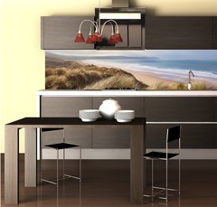 Fototapeta do kuchyn flie 260 x 60, 75128584 - Sand Dunes and Woolacombe Beach