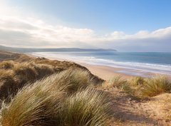 Fototapeta pltno 330 x 244, 75128584 - Sand Dunes and Woolacombe Beach