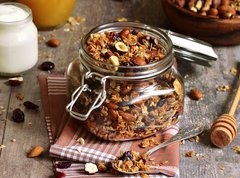 Samolepka flie 270 x 200  Granola in a glass jar., 270 x 200 cm