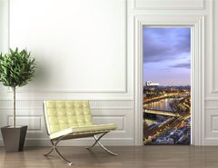 Samolepka na dvee flie 90 x 220, 75283159 - Panorama - Panorama z Pae s vhledem na Tour Eiffel