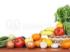 Fototapeta330 x 244  Fruits and vegetables isolated white background, 330 x 244 cm