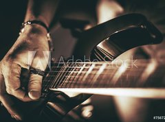 Samolepka flie 270 x 200, 75672413 - Rockman Guitar Player