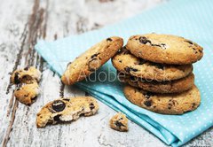 Fototapeta vliesov 145 x 100, 75839613 - Chocolate cookies on wooden table