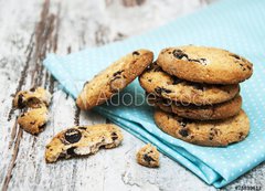 Fototapeta vliesov 200 x 144, 75839613 - Chocolate cookies on wooden table