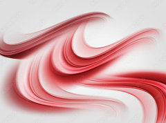 Samolepka flie 270 x 200, 75959567 - Elegant Red Waves