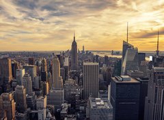 Samolepka flie 100 x 73, 76617447 - Sunset on Manhattan - Zpad slunce na Manhattanu