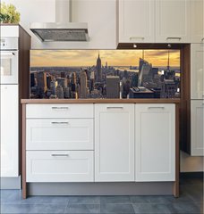 Fototapeta do kuchyn flie 180 x 60, 76617447 - Sunset on Manhattan