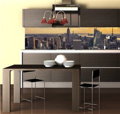 Fototapeta do kuchyn flie 260 x 60, 76617447 - Sunset on Manhattan
