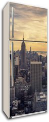 Samolepka na lednici fólie 80 x 200, 76617447 - Sunset on Manhattan - Západ slunce na Manhattanu