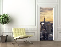 Samolepka na dvee flie 90 x 220  Sunset on Manhattan, 90 x 220 cm