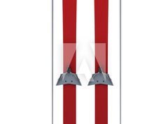 Fototapeta vliesov 270 x 200, 76622535 - Red skis and sticks front view - erven lye a dr eln pohled