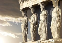 Fototapeta pltno 174 x 120, 76623104 - Caryatids, erechtheum temple on Acropolis of Athens, Greece