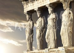 Samolepka flie 200 x 144, 76623104 - Caryatids, erechtheum temple on Acropolis of Athens, Greece