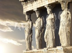 Samolepka flie 270 x 200, 76623104 - Caryatids, erechtheum temple on Acropolis of Athens, Greece