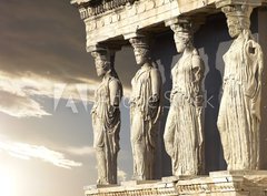 Fototapeta pltno 330 x 244, 76623104 - Caryatids, erechtheum temple on Acropolis of Athens, Greece