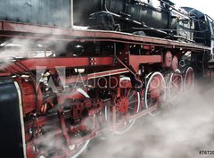 Fototapeta papír 360 x 266, 76729921 - Old locomotive wheels - Stará kola lokomotivy